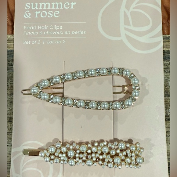 Elegant Pearl Hair Clips Set - Picture 3 of 3